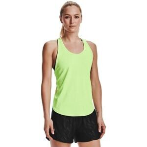 Under Armour Tech Vent Tank Women Large Lime Twist Racerback Lightweight Stretch